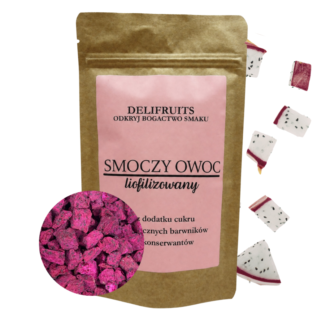 pitaya smoczy owoc liofilizowany segmenty