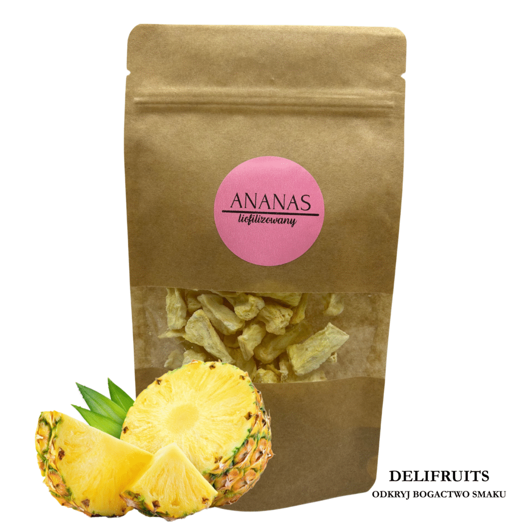 ananas liofilizowany kawałki, owoce liofilizowane