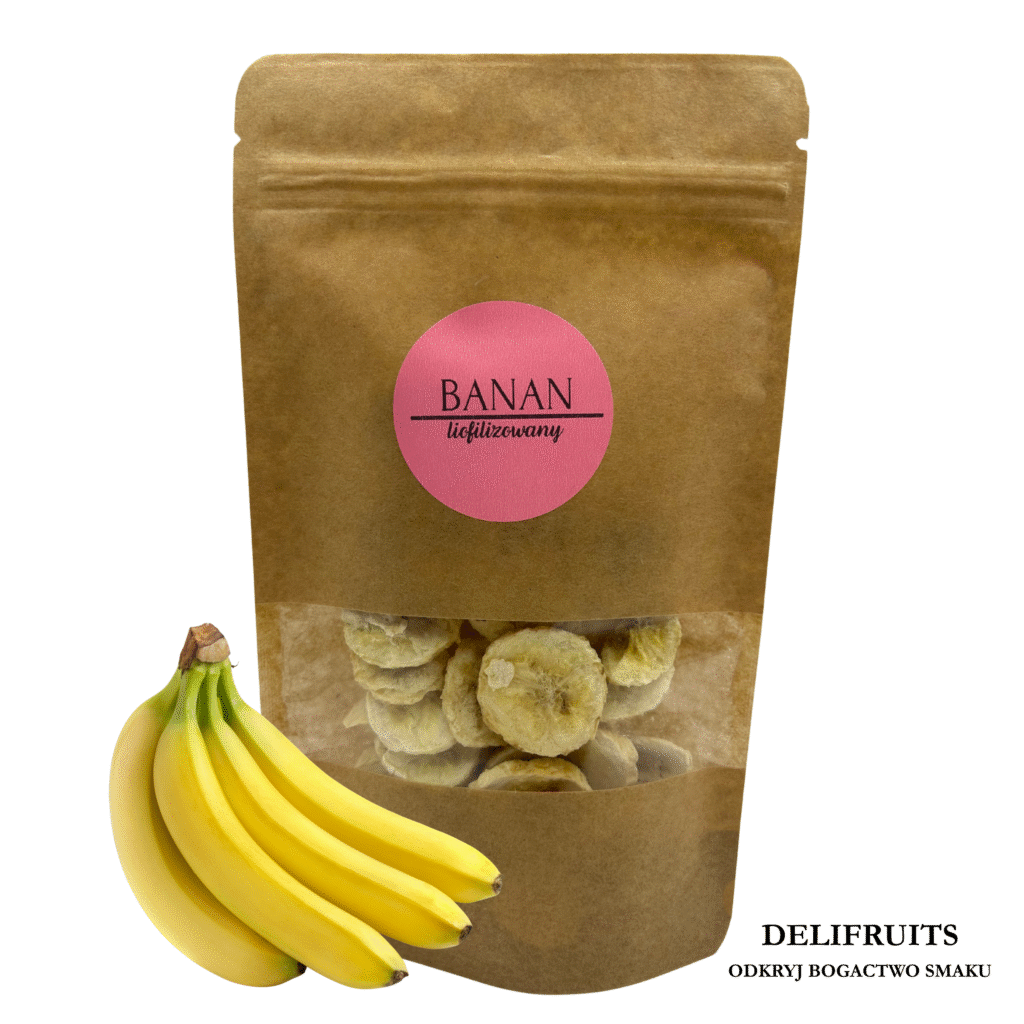 banan liofilizowany plastry, owoce liofilizowane