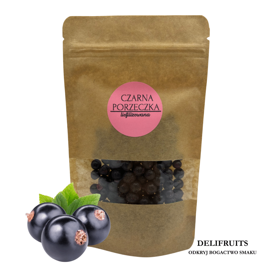 czarna porzeczka liofilizowana, owoce liofilizowane