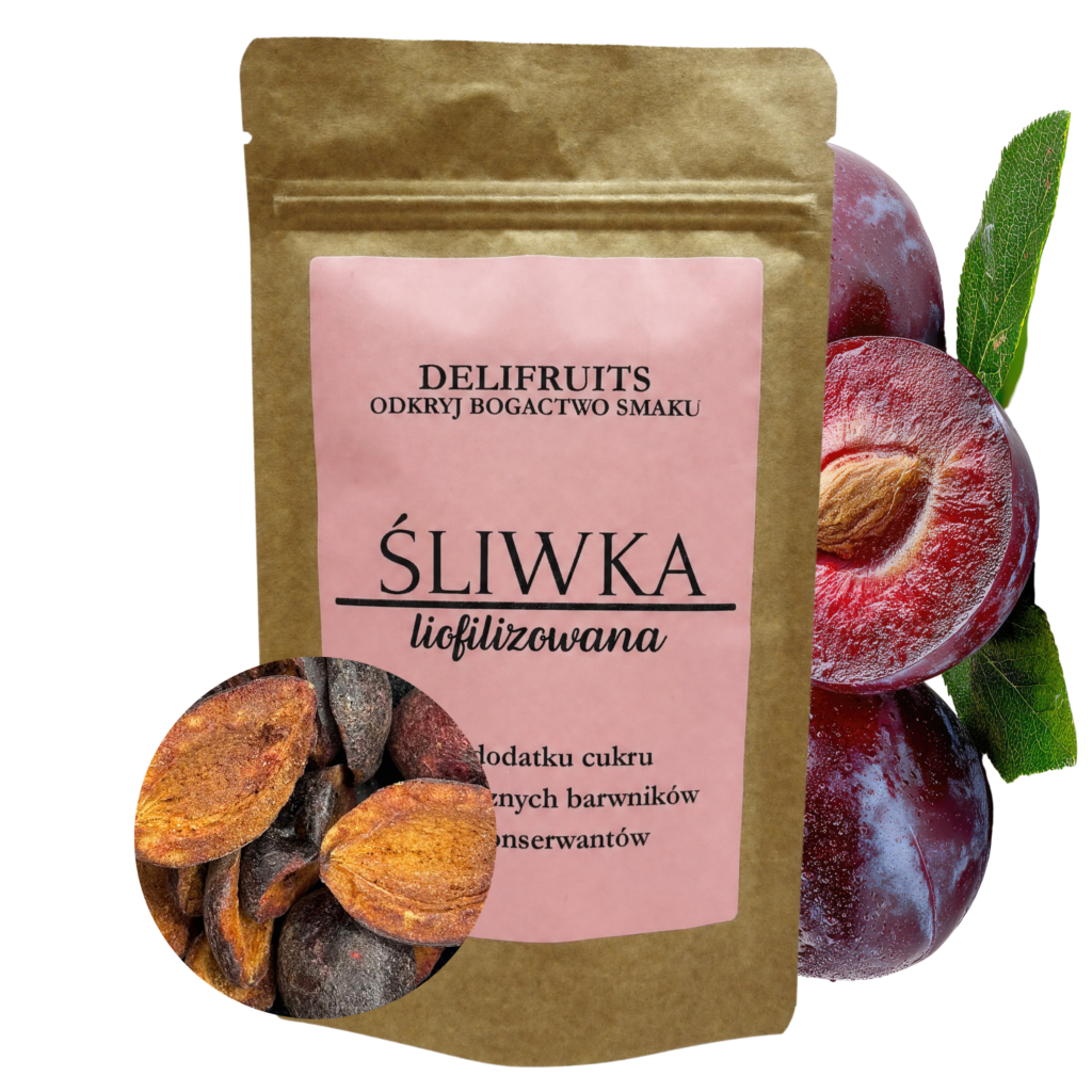 śliwka liofilizowana połówki