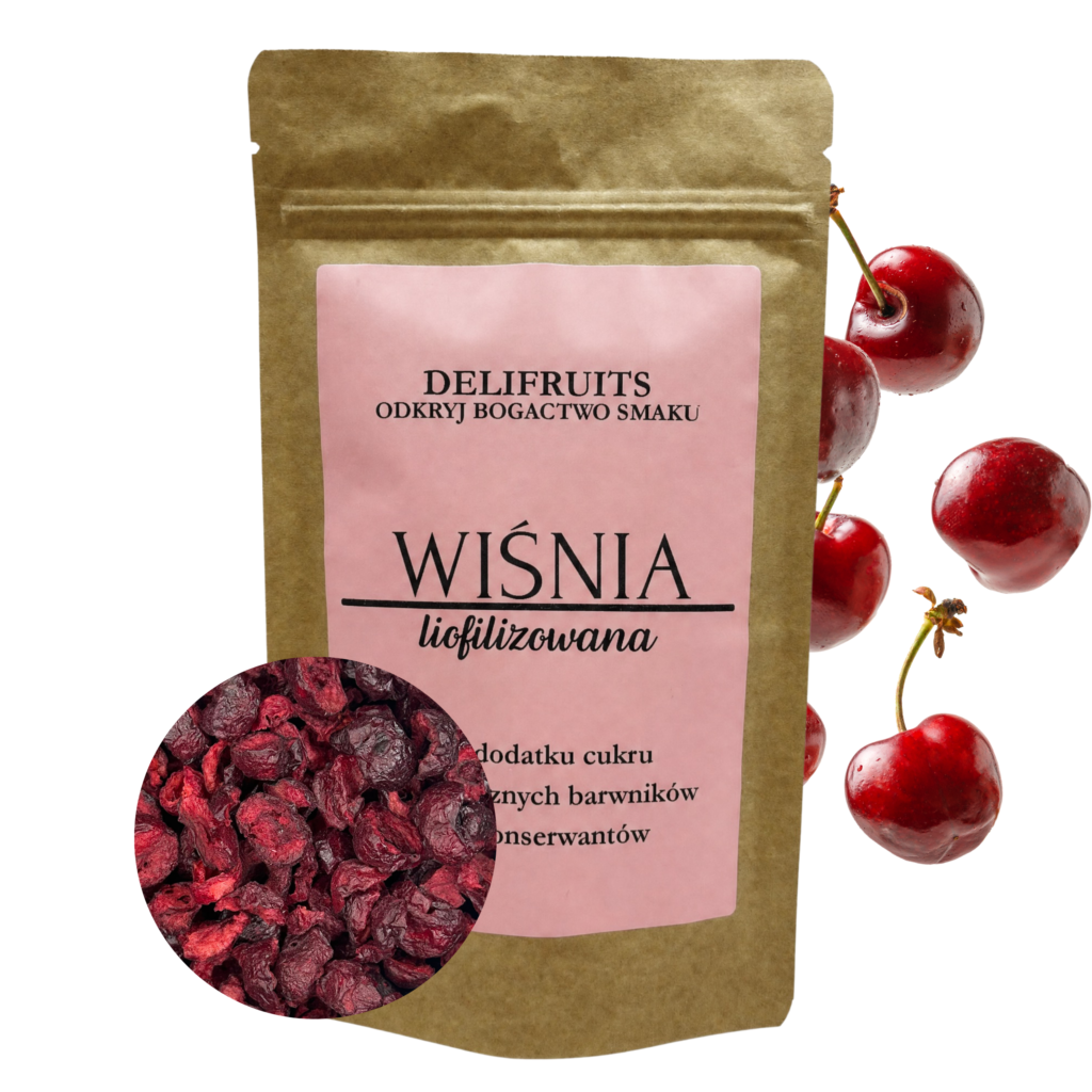 wiśnia liofilizowana połówki
